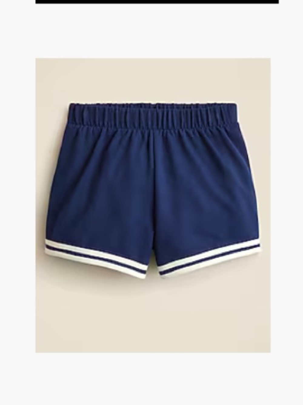 New with tags J.Crew girls Navy blue nautical Shorts with White Stripe Trim